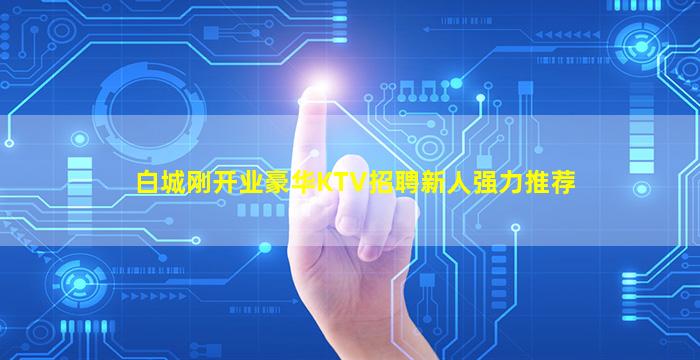 白城刚开业豪华KTV招聘新人强力推荐